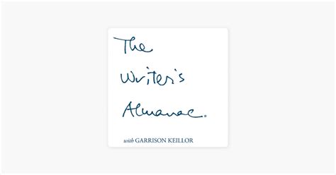 the writer's almanac